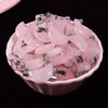 Gemstone Pendant Natural Rose Quartz Crystal Stone Moon Pendant