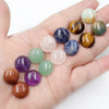 Natural Crystal Healing Stone Resin Round Cabochon Flat Back Gemstone