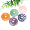 30Mm Wholesale Bulk Natural Healing Crystals Quartz Stone Pendant Gemstone Donuts Pendant Charms For Jewelry Making