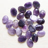 22x30mm Natural Amethyst Gemstone Non Porous Flat Oval Cabochon Bead