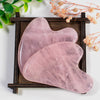 Natural Crystal Rose Quartz Jade Gua Sha Facial Body Massage Tool