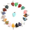 Quartz Crystal Glass Heart Crystal Healing Stones Crystal Heart Pendant