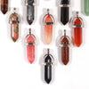 Wholesale Assorted Charms Natural Crystal Stone Hexagon Point Pillar Pendulum Pendant for DIY Jewelry Making