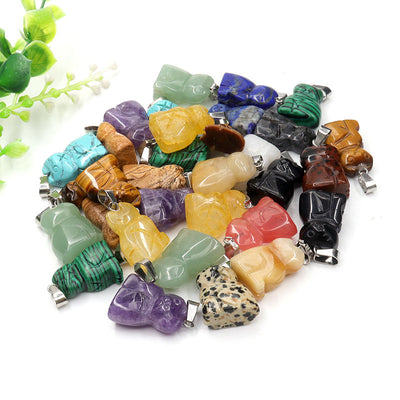 Natural carved crystal fortune cat healing stone aventurine lucky cat statue crystal crafts Home Decoration Birthday Gift