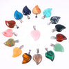 Natural Quartz Crystal Gemstone Bead Pendant Healing Crystal Heart Stone Pendant Bulk Charms For Jewelry Making