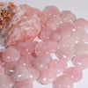 30mm Charm Stone Beads Natural Heart Rose Quartz Crystal