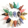 1.5inch Natural gemstone animal carving crystal elephant figurines elephant statue small stone crafts