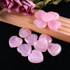 30mm Charms natural stone heart shape Healing rose quartz pink crystal heart gemstone for home decoration gift