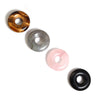 21mm Natural Crystals Pendant Bead Necklace Safety Buckle Donuts Stone Pendant Charms for Necklace