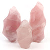 Natural carved rose quartz free from crystal flame for crystal craft