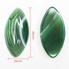 20*40mm flat back green striped agate marquise cabochon for jewelry making