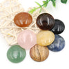 Natural Cabochon 25mm Crystal Quartzite Beads Round Flat Back Cabochon