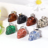 Natural Gemstone Mixed Color Engraving Skull Skeleton stone Pendant for Jewelry Making