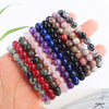 Fashion jewelry natural crystal gemstone bracelet women men chakra healing beaded bracelets