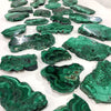 High quality natural crystal polished malachite flake stone coasters