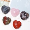 40mm Heart Gemstone Wedding Accessories Engraved Chakra Healing Gemstones