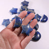 30mm Charms Natural Hand Carved Lapis Lazuli Crystal Crafts Crystal Carving Star Moon Gemstone Ornament For Home Decoration