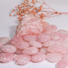 30mm Charm Stone Beads Natural Heart Rose Quartz Crystal