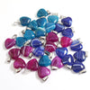 16mm Mini stripe agate crystal pendants crystals healing stones heart pendants charms for jewelry making