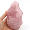 Natural carved rose quartz free from crystal flame for crystal craft