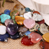 20mm Mixed Healing Chakra Crystal Charms Heart Shaped Stone Pendant for Jewelry Making DIY Gemstone Pendants