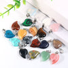 Quartz Crystal Glass Heart Crystal Healing Stones Crystal Heart Pendant