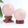 Crystal Craft Natural Healing Gemstone Rose Crystal Ball