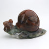 Natural Gemstone Ocean Jasper Flower Agate Crystal Snail Toad Statue