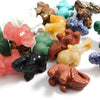 1.5inch Natural gemstone animal carving crystal elephant figurines elephant statue small stone crafts