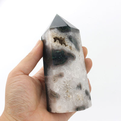 Natural Moss Agate Wands Crystals Minerals Healing Crystals Tapestries