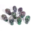 Promotion 2inch Natural Fluorite Gemstone Crystals Healing Stones Crafts Carved Head Crystal Skulls Head