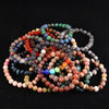 Healing gemstone custom bangle bracelet female 8mm round bead crystal bracelets charms