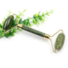 Natural Green Xiuyan Jade Facial Massage Scraping Tool Roller with Teeth