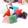 30mm Quartz Healing Stone Carved Crystal Pyramid Statue Crystal Tower