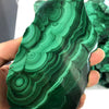 High quality natural crystal polished malachite flake stone coasters