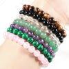 Natural 8mm Ball Bead Bracelet Ladies Natural Crystal Bracelet Bulk