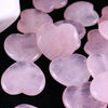 30mm Charms natural stone heart shape Healing rose quartz pink crystal heart gemstone for home decoration gift