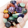 Natural Crystal Healing Stone Resin Round Cabochon Flat Back Gemstone