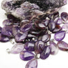 Healing Stone Beads Teardrop Water Drop Necklace Amethyst Pendant Jewelry