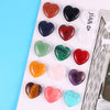 20x8mm Small natural quartz crystals stone hearts healing quartz crystal heart gemstone for home wedding decoration