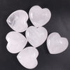 For Home Decor 40mm Natural Clear Quartz Engraved Heart Crystal Heart Stones