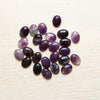 15x20mm Natural Amethyst Stone Beads Oval Flat Back Stone Cabochon