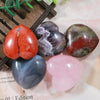 40mm Heart Gemstone Wedding Accessories Engraved Chakra Healing Gemstones