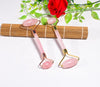 Double Head Roller Beauty Facial Massage Tool Natural Rose Quartz Stone