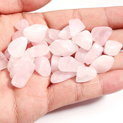 Natural Pink Crystal Stones Rose Quartz Ground Bulk Minerals