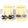 Handmade Abalone Shell Silver Hook Dangle Earrings