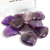 20mm Charm Natural Amethyst Heart Shape Purple Crystal Heart Gemstone