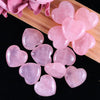 30mm Charms natural stone heart shape Healing rose quartz pink crystal heart gemstone for home decoration gift