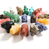 1.5inch Natural gemstone animal carving crystal elephant figurines elephant statue small stone crafts