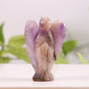 1.5 Inch Crystal Healing Gemstone Angel Carved Quartz Guardian Angel Statue